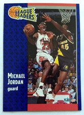 MICHAEL JORDAN, 1991 FLEER #220, LEADER DELLA LEGA, "L'ARMA DEFINITIVA"