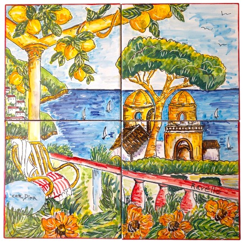 Pannello ceramica veduta - ceramica,