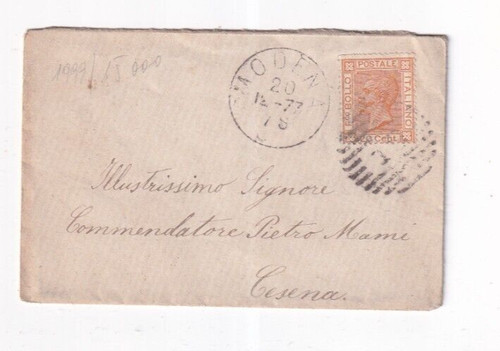 Regno 1877 busta viaggiata - regno,