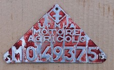 Uma targa motore agricolo - uma,