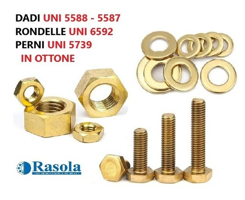 Viti dadi rondelle ottone - viti,