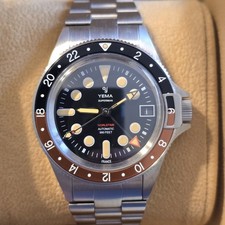 YEMA Superman GMT Worldtime Heritage 39 mm quadrante nero