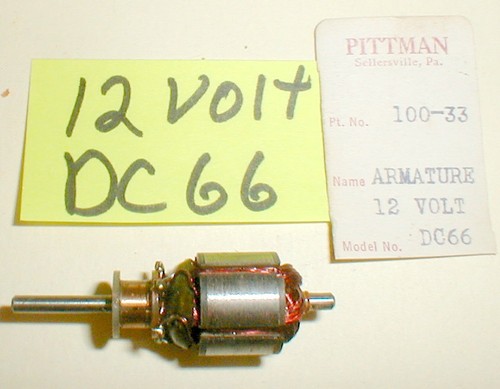 Pittman slot car - dc66, armatura