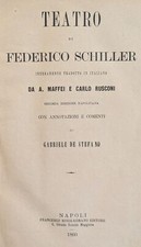 SCHILLER FEDERICO TEATRO 1860 Francesco Rossi-Romano