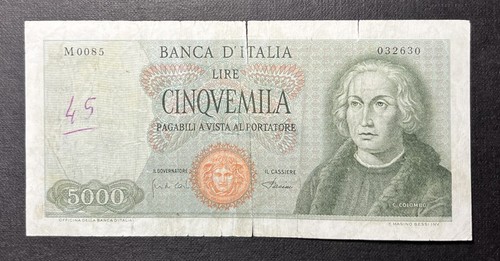 5000 lire colombo tipo - 5000,