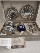 MORINOX Set Colazione NOS 70s Acciaio BLU Zuccheriera Pera Design ITALY Nuovo