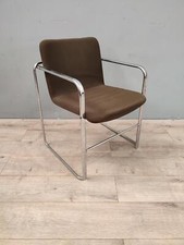 68113 Sedia in metallo cromato con seduta verde petrolio