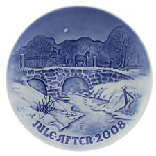 ROYAL COPENHAGEN BING&GRONDAHL PIATTO DI NATALE 2008 ORIGINALE PORCELLANA PRIMA 