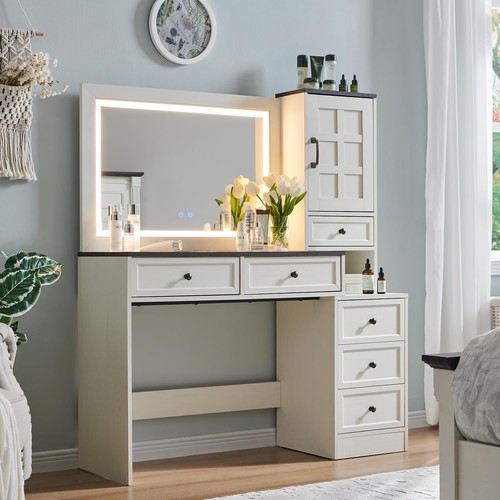 Scrivania vanity con specchio - scrivania,
