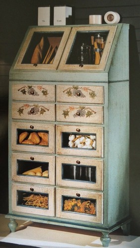 Dispensa legno decorata - legno,