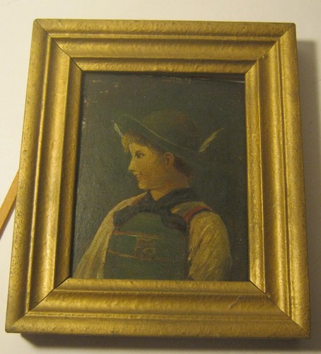 Piccolo antico ritratto olio