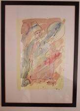 Tonino GUERRA:serigrafia a colori,.- prova d'artista 50X70  - "a mia madre"  COA