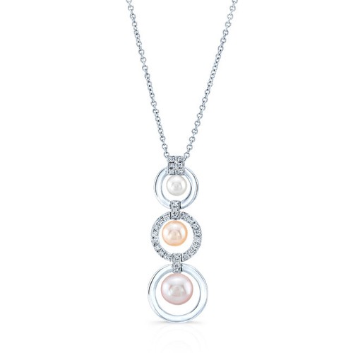 18k oro bianco - bianco, perla