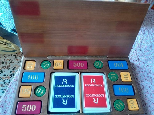Set scatola legno - in, carte