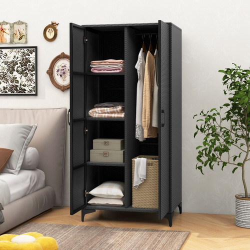 Armadio vimini con ante - in,