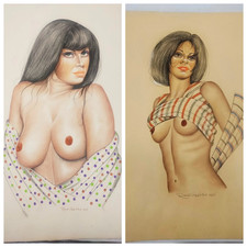 Coppia Dipinti nudo  Renato