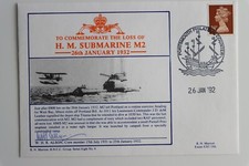 GB 1992 Loss HM Submarine M2 1932 firmato membro equipaggio veterano WHR Alson copertina