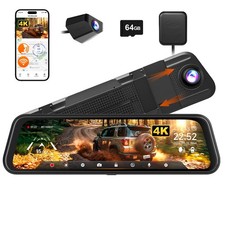 WOLFBOX 4K 10" Doppia Dash Cam