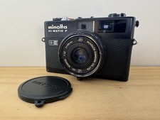 [Ecc+4] Minolta Hi-Matic F Black Rokkor 38mm f/2.7 35mm fotocamera pellicola ...