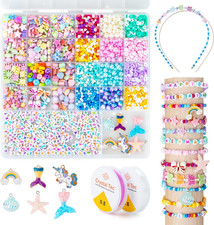 Perline per Braccialetti, Kit Braccialetti Fai Da Te Bambina, Regalo Bambina 5 6