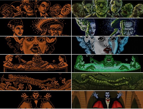 Monster bash remake display - bash,