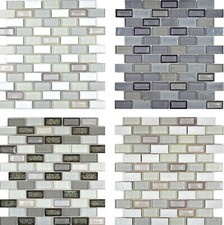 Mosaico IN Ceramica Piastrelle Maueroptik Rivestimento Della Parete Grau Bianco