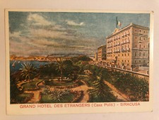 Cartolina Pubblicitaria Grand Hotel degli Stranieri Siracusa Casa politi c11