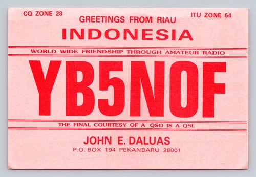 Radioamatore qsl yb5nqf - radioamatore,