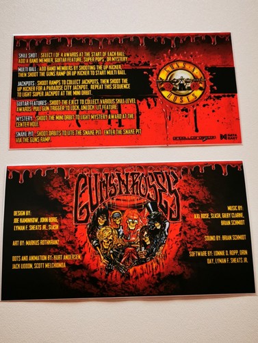 Pinball card instructions guns - pinball,