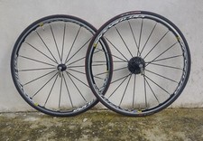 Mavic Ksyrium Elite 700c Wheelset Rim Brake Black Silver Shimano 8 Speed Cassett