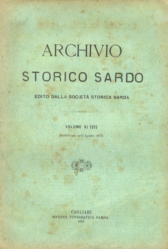 Archivio storico sardo edito - sardo.,
