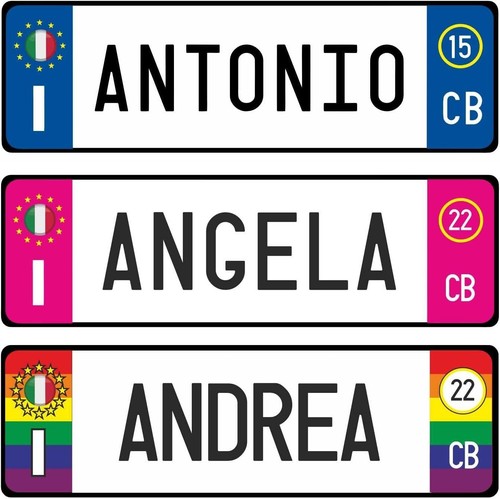 Targa auto con nome - con,