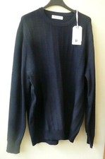 UOMO MAGLIA BLU CON TRECCINE