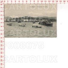 F8075 LA SPEZIA CITTA 1920 PANORAMA DAL MARE BARCA BOAT EDIT CARTOLERIA MILANO