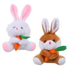  2 Pcs Portachiavi Coniglio Peluche Carino Animale Di Coniglietto Pasqua