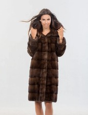 Cappotto lungo in pelliccia di