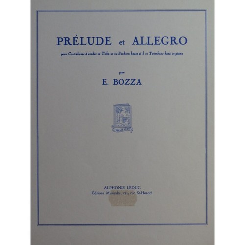 Bozza eugene prelude allegro - eugene, e