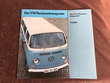 Brochure trasporto passeggeri originale VW Bus T2 Bulli nov.  70 e listino prezzi