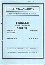 Pioneer Service Manual per A-
