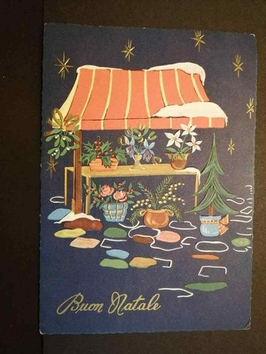 Cartolina buon natale rilievo - cartolina,