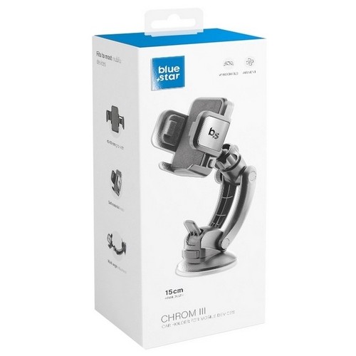 Blue star supporto auto chrom - blue,