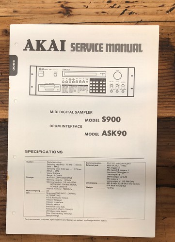 Akai s900 ask90 - s900, sampler