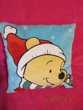 DISNEY: CUSCINO PILE, ORSO, TEDDY BEAR WINNIE THE POOH,BABBO NATALE CM 33HX33CM 