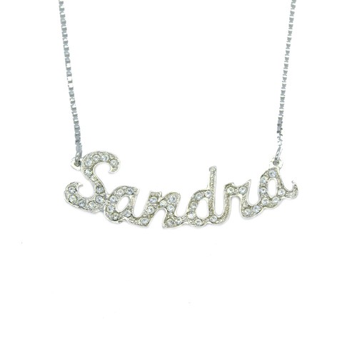 Collana nome sandra argento - in,