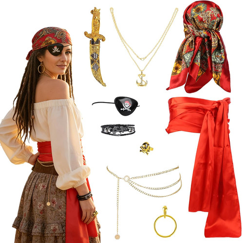 Accessori capitano pirata uomo - accessori,