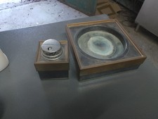 SET ACCENDINO CON POSACENERE DA SCRIVANIA VINTAGE