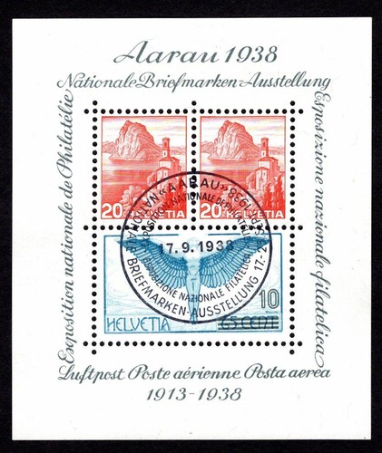 Svizzera 1938 blocco4 - 1938, timbrato