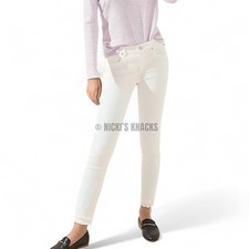LOFT Curvy White Skinny Jeans
