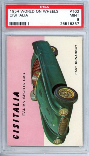 1954 topps mondo ruote - su, psa