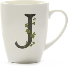 - Tazza Lettera J, Bianco -